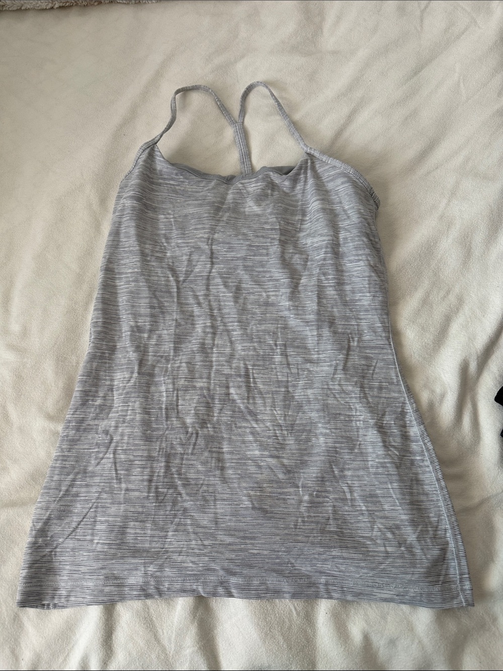 lululemon athletica Heathered Light Gray Strappy Tank